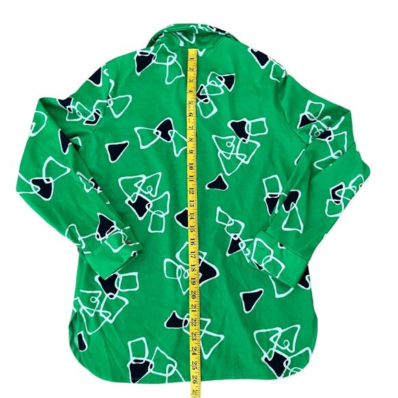 Vintage Eve Le Cog Kelly Green Geometric Print 2pc Set - Picture 7 of 11